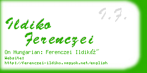 ildiko ferenczei business card